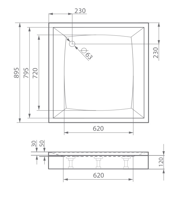 Душевой поддон размеры. Поддон для душа esse k 90. Душевой поддон 50х60. Поддон для душа 90 чертеж. Размер душевого поддона стандарт.