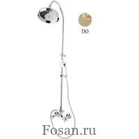 Душевая колонна со смесителем для ванны, верхним и ручным душем, ручка белая Cezares GOLF CD 03/24 Bi