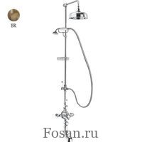 Душевая колонна с термостатическим смесителем на ванну, с ручным и верхним душем, с полкой в комплекте BOHEMIA CVD T 02 Bi