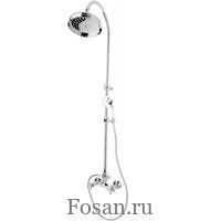 Душевая колонна со смесителем для ванны, верхним и ручным душем, ручка металл Cezares GOLF CD 01 М