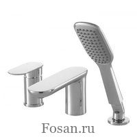 Смеситель для ванны на 3 отверстиz Bravat Gina F565104C-2-RUS