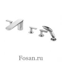 Смеситель для ванны на 5 отверстий Bravat Gina F565104C-RUS