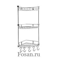 Полка металлическая тройная, угловая WasserKRAFT К-1233