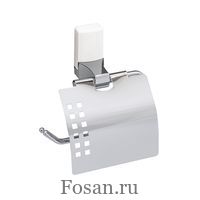 Держатель туалетной бумаги с крышкой WasserKRAFT Leine К-5025WHITE