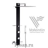 Душевой комплекс с термостатом Velentin I-deco: Tower (black) 52540041074